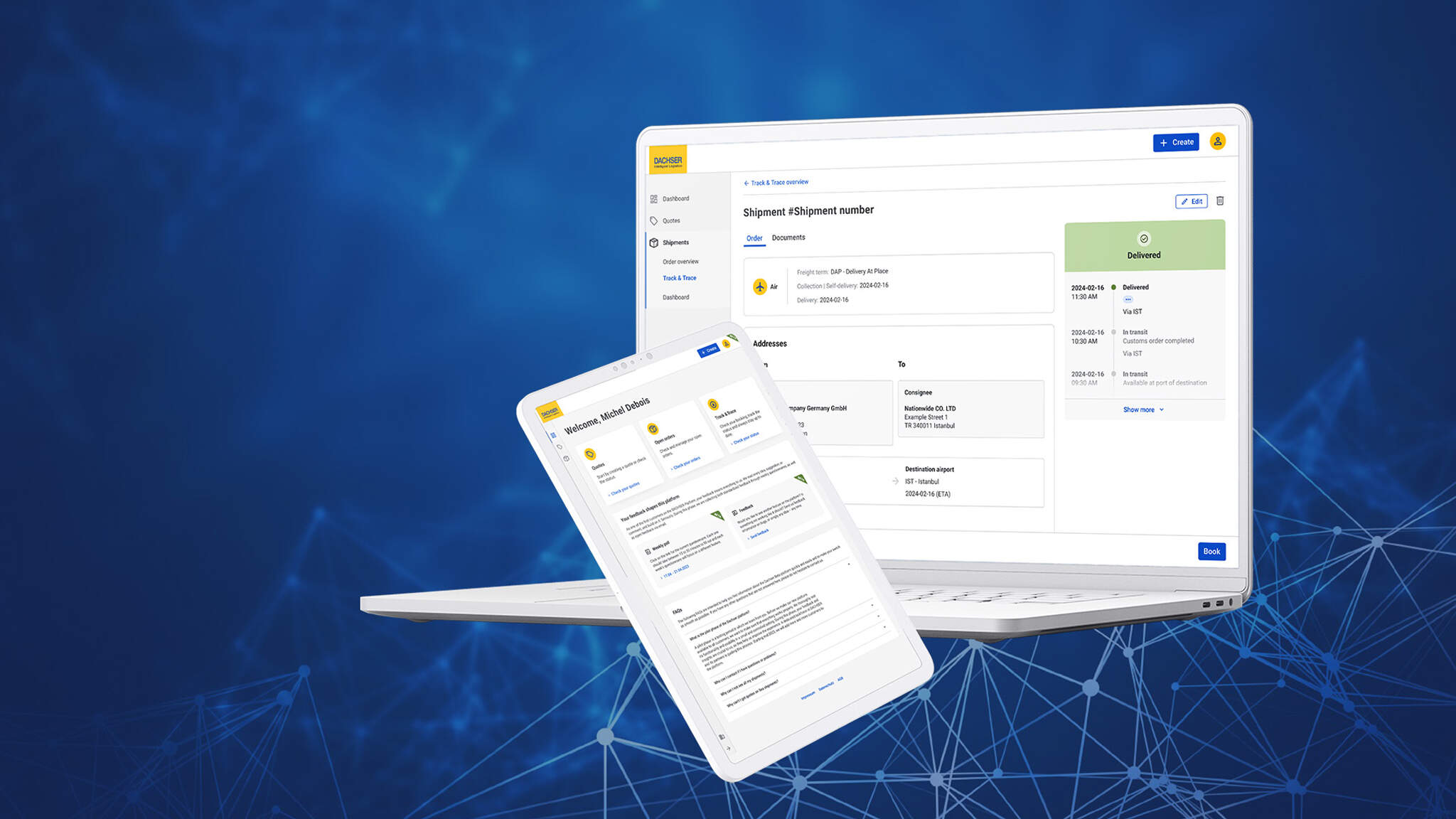 Plataformas digitais reúnem informações de sistemas integrados. Foto: DACHSER